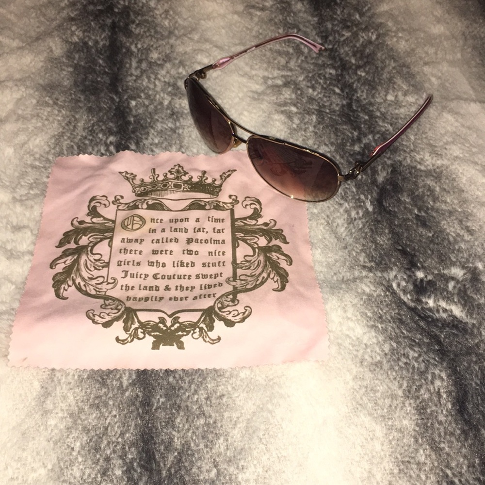 Juicy Couture rose tinted aviator sunglasses